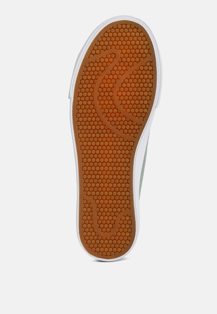 Hyra Solid Flatform Canvas Sneakers from London Rag International