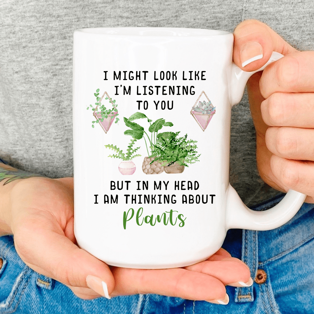 I Am Thinking About Plants Mug From Peachy Sunday