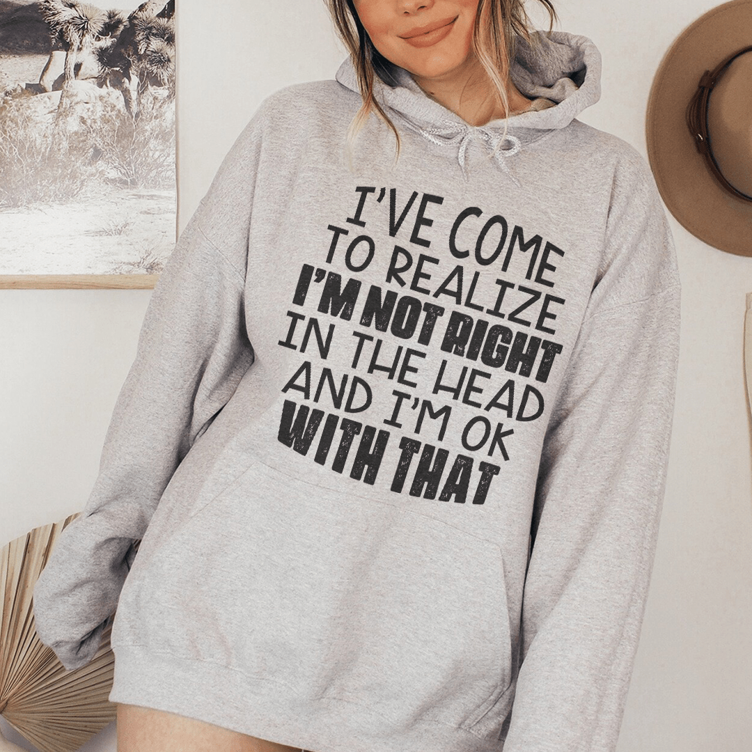 I'm Not Right In The Head Hoodie From Peachy Sunday