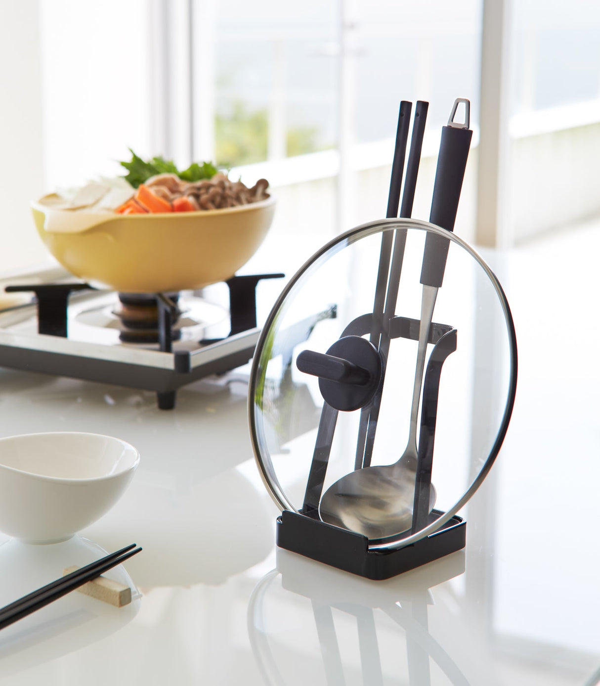 Lid & Ladle Stand - Steel from Yamazaki Home
