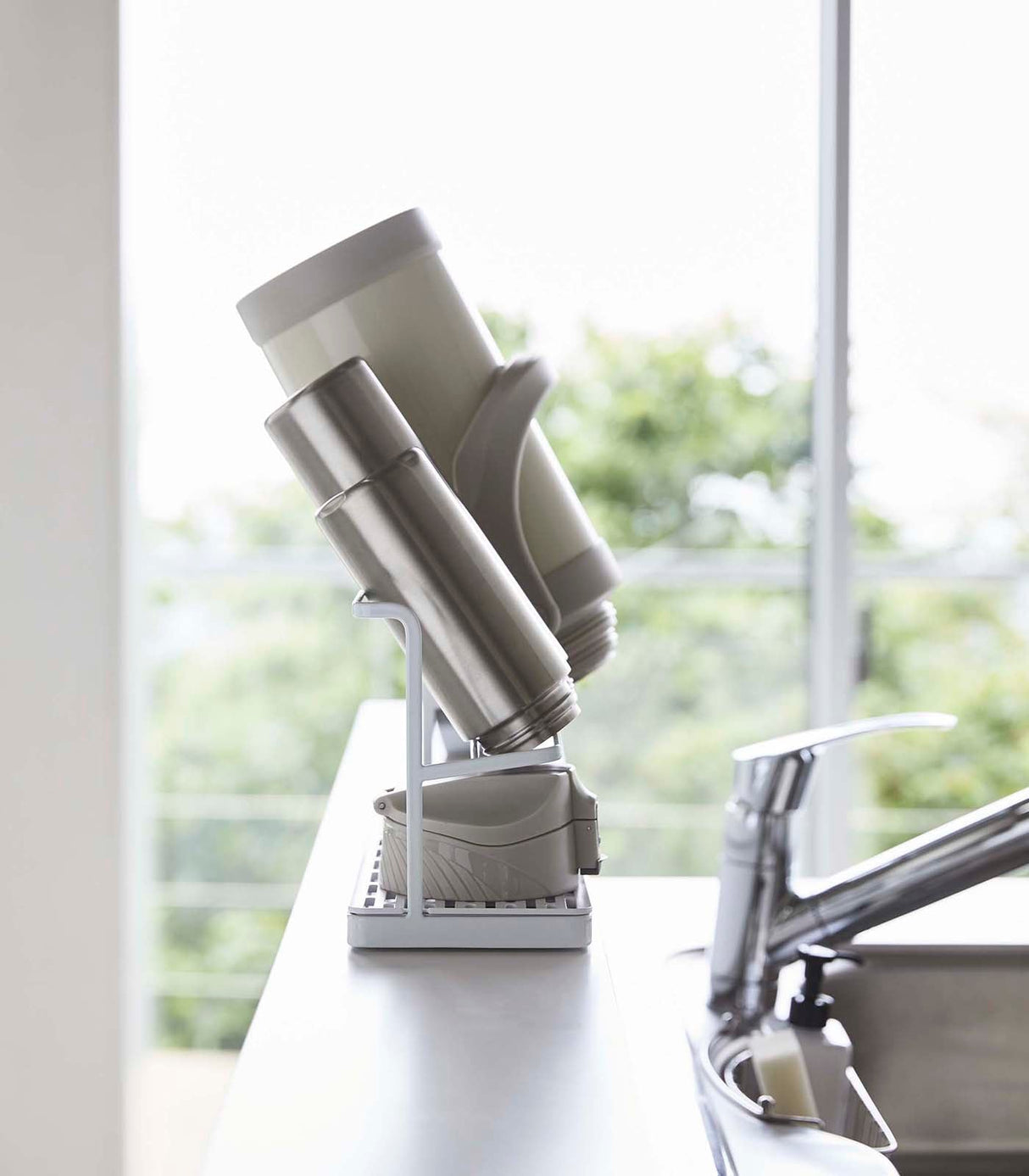 Countertop Bottle Drying Rack - Steel from Yamazaki Home