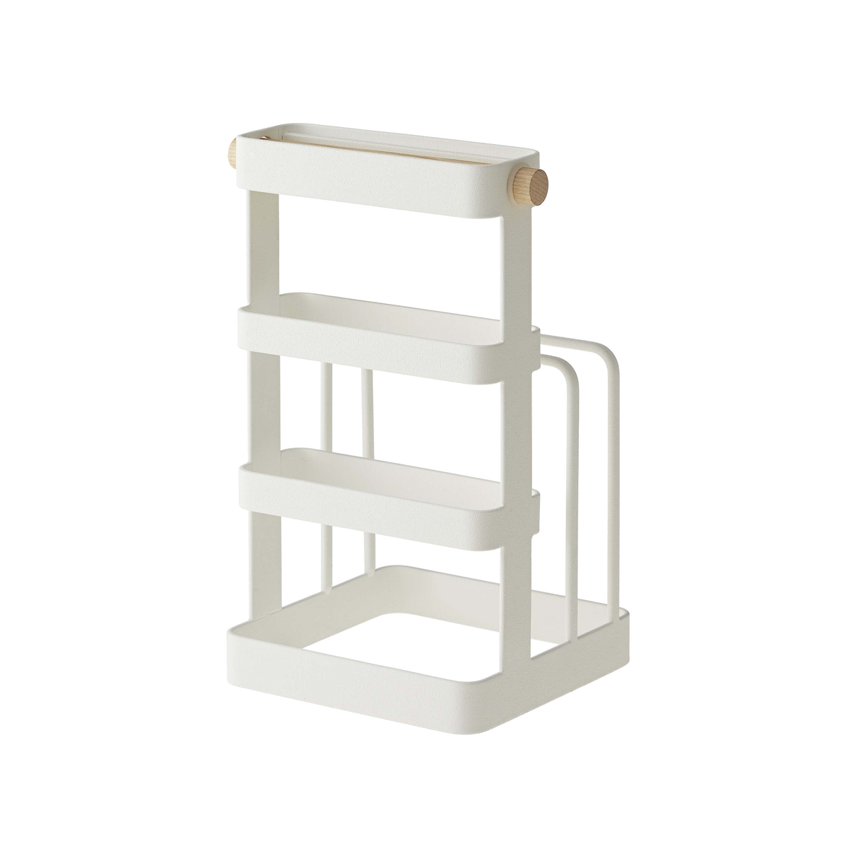 Knife & Cutting Board Stand - Steel + Wood from Yamazaki Home