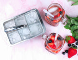 Ecozoi Stainless Steel Ice Cube Trays with Easy Release, 2 Pack, 12 Large Cubes from ecozoi