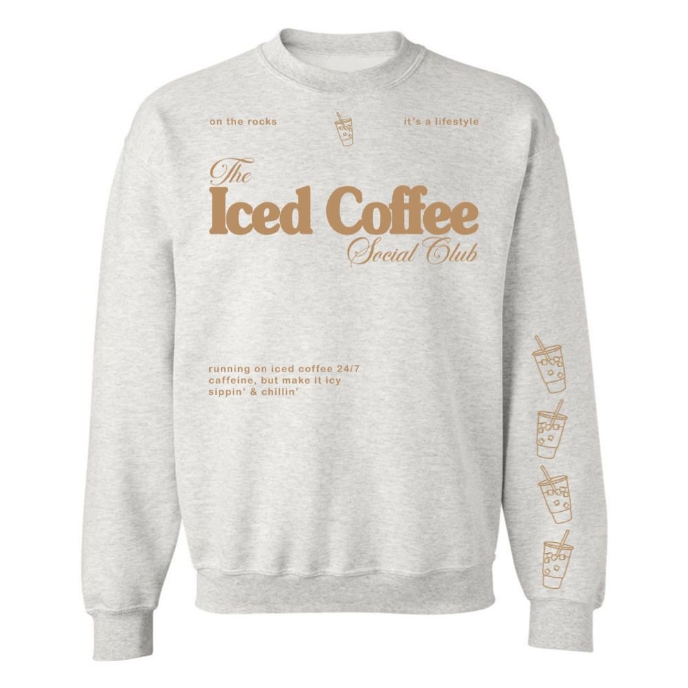 ‘Iced Coffee Social Club' Crewneck Sweatshirt from United Monograms