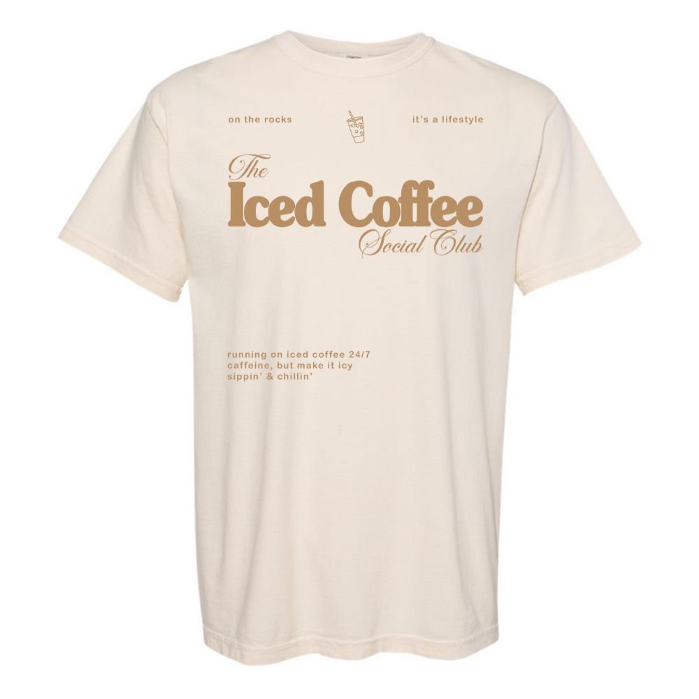 'Iced Coffee Social Club' T-Shirt from United Monograms