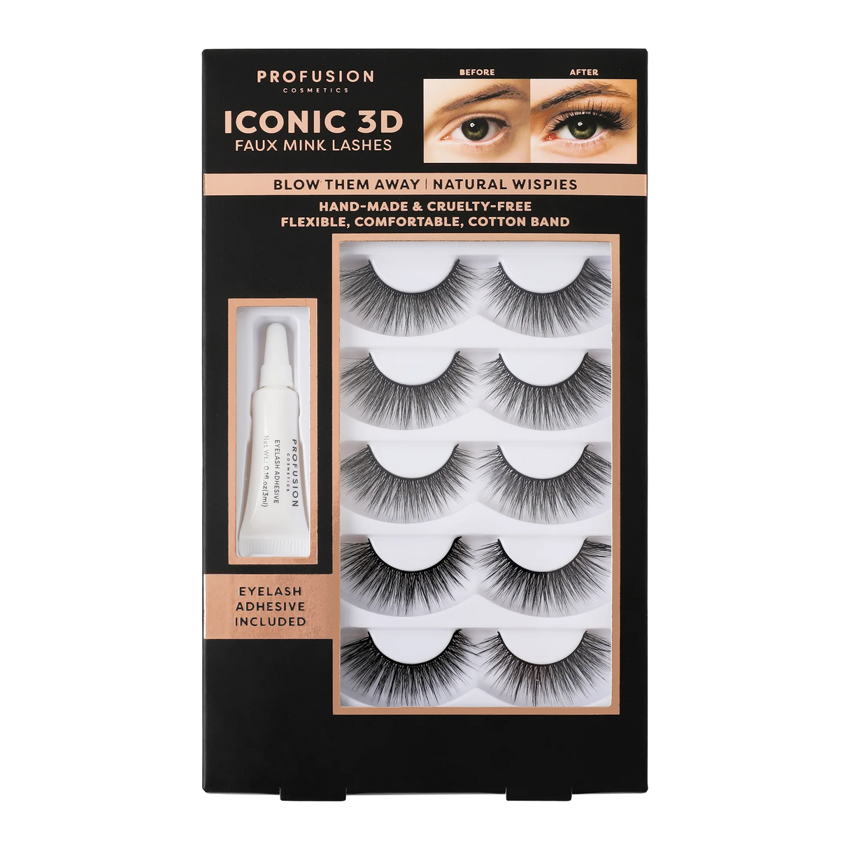 Iconic 3D Faux Mink Lashes from Profusion Cosmetics
