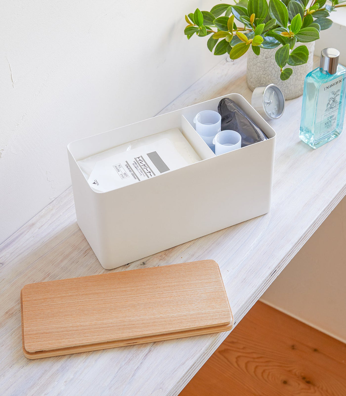 Countertop Organizer - Steel + Wood from Yamazaki Home