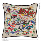 Idaho Hand-Embroidered Pillow from Quirks!