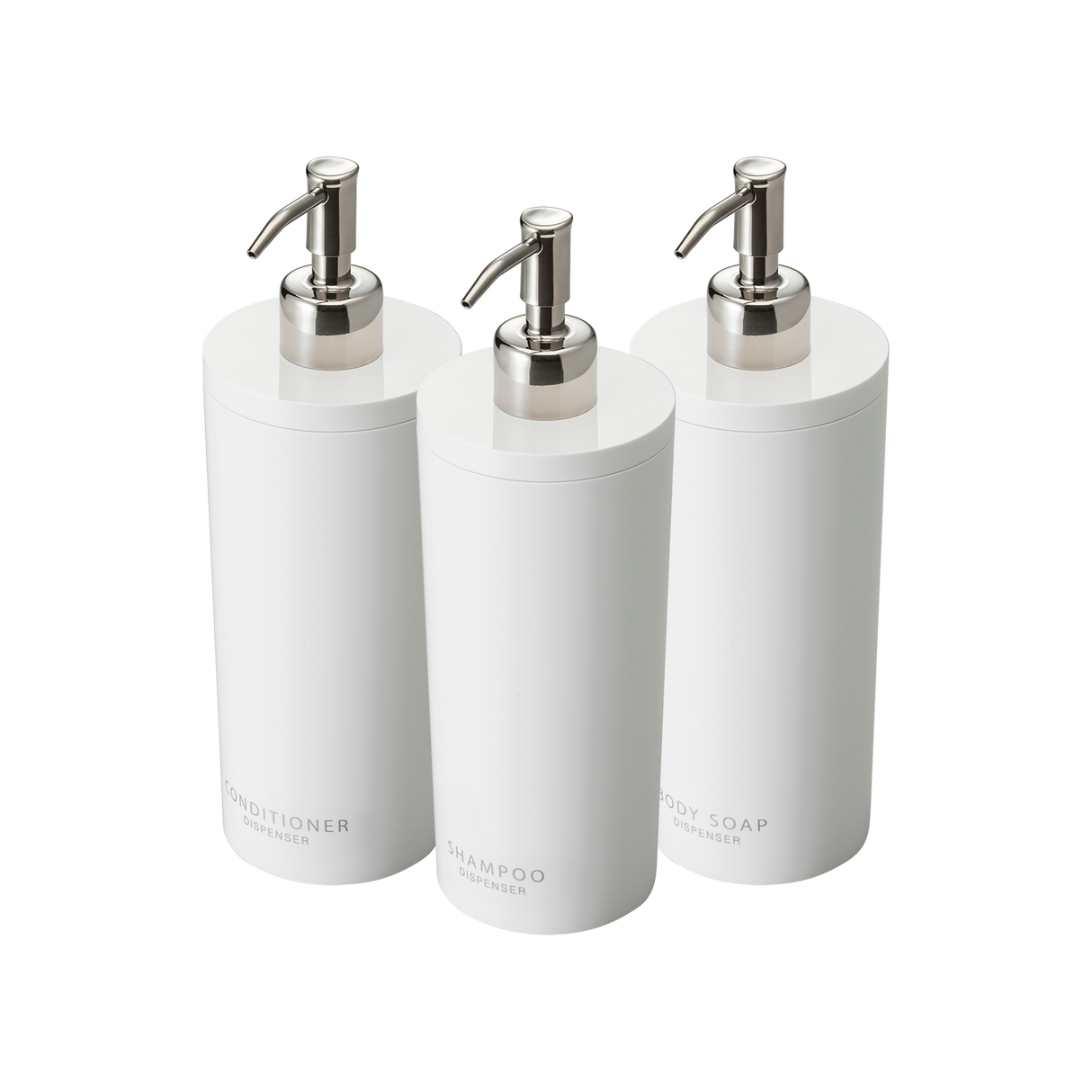 Round Dispenser Bundle - Shampoo, Conditioner, and Body Soap from Yamazaki Home