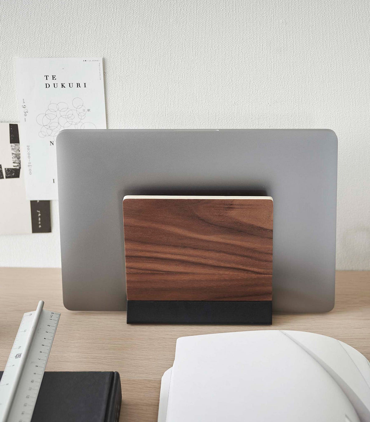 Slim Laptop Stand - Steel + Wood from Yamazaki Home
