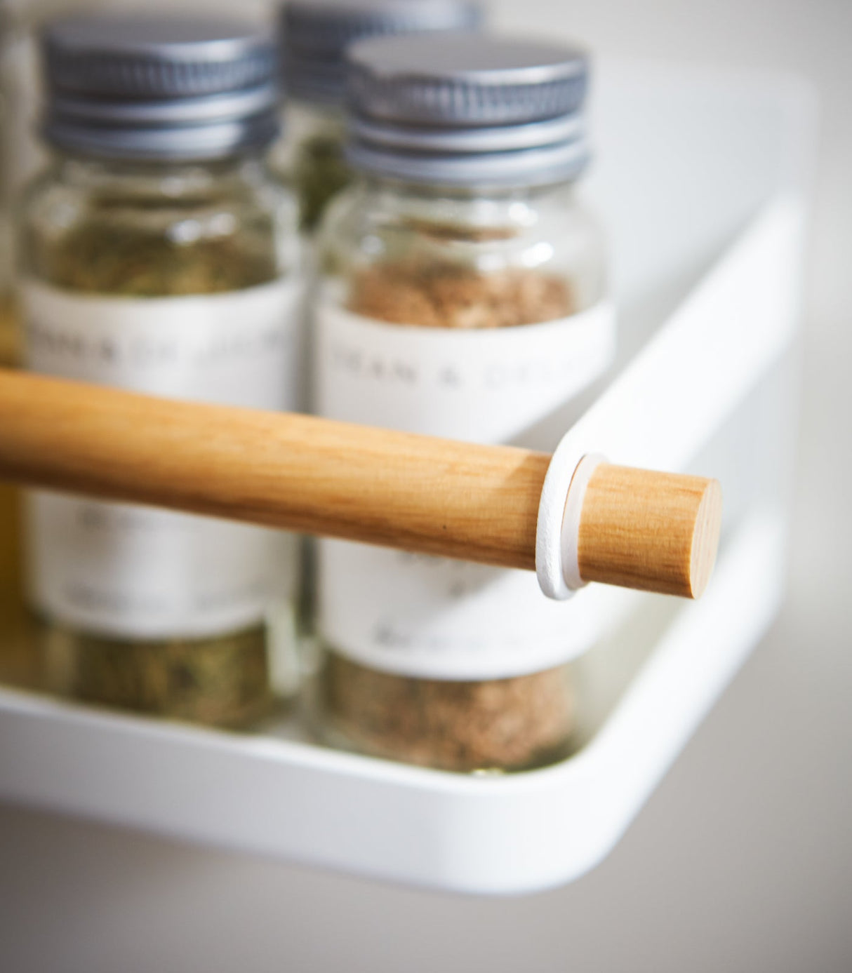 Magnetic Storage Caddy - Steel + Wood from Yamazaki Home