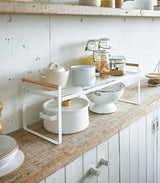 Countertop Wire Shelf - Steel + Wood from Yamazaki Home