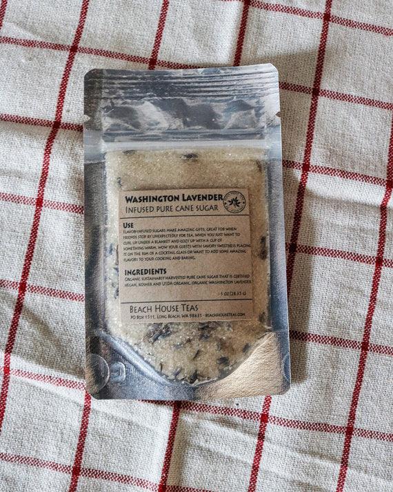 Lavender infused artisan culinary sugar from Beach House Teas