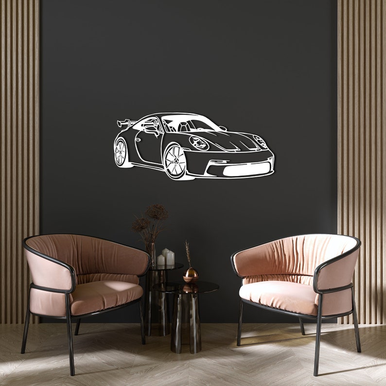 Metal Porsche 911 GT3 Wall Art from VITAHOME DESIGN LLC