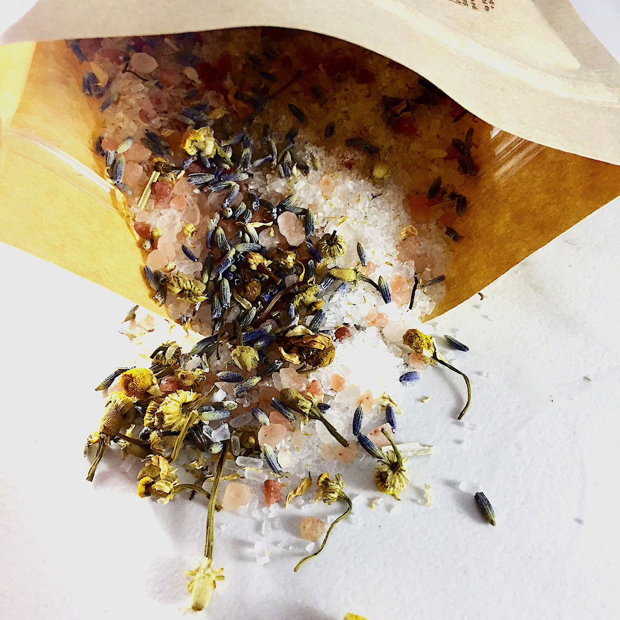 Calming Bath Salts / Detox / Relaxation / Lavender & Chamomile / Essential Oils / Organic Herbs / Herbal Bath Salts for Relaxation Stress  from Butter Me Up Organics