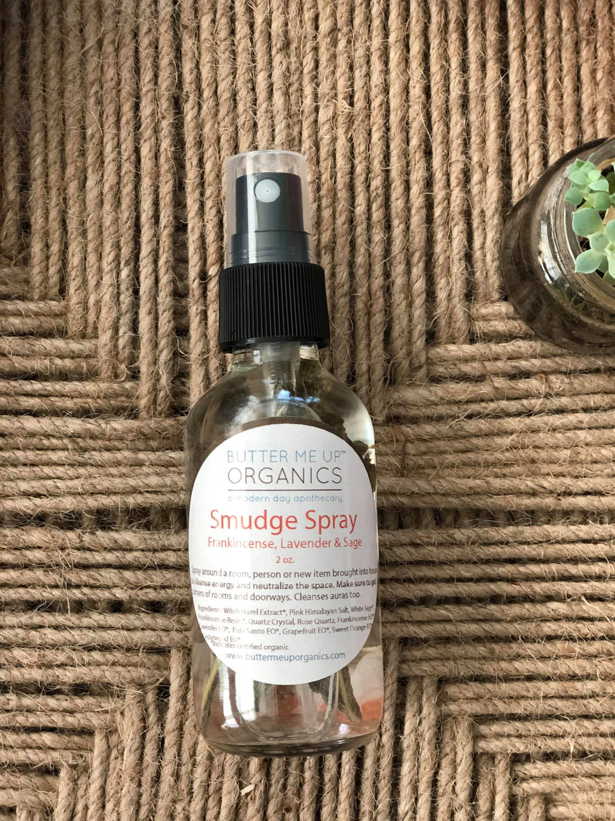 Organic Energy Cleansing Spray / Smudge Spray / Space Clearing / Energy Cleansing / Aura Cleansing / Purifying / Cleanse Negative Energy / from Butter Me Up Organics
