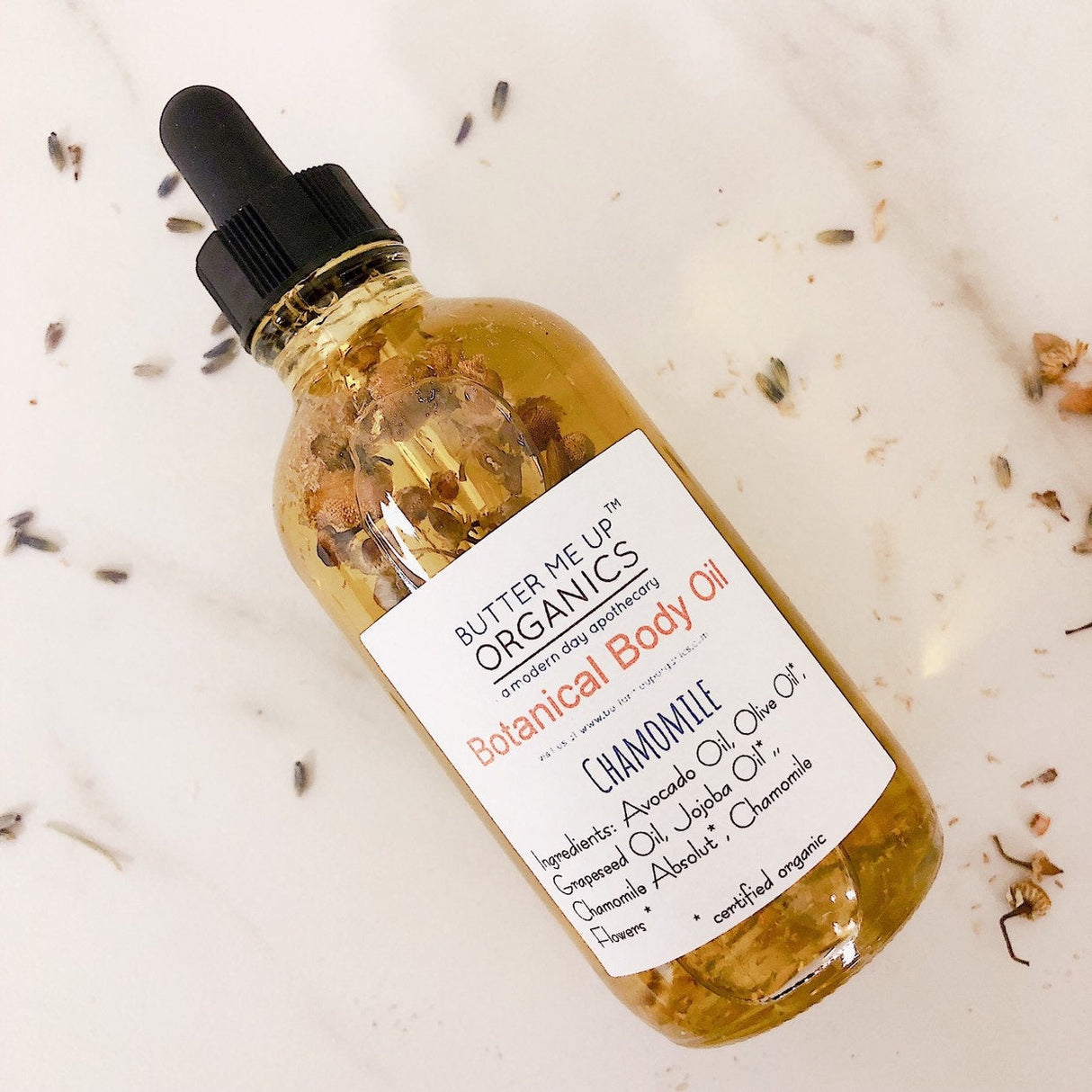 Botanical Body Oil -BOTANICAL COLLECTION - Organic Body Lotion Moisturizer From Butter Me Up Organics