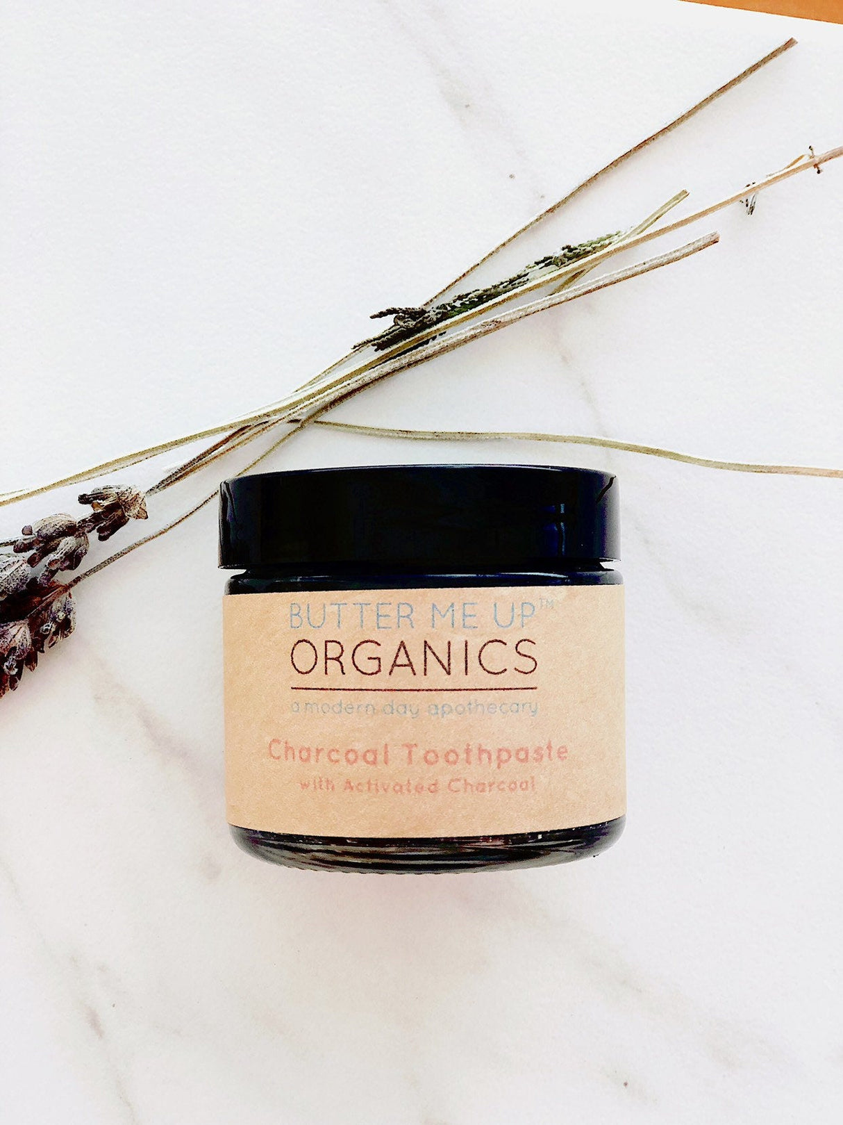 Organic Activated Charcoal Toothpaste / Whitening Toothpaste / Organic Toothpaste / Black Toothpaste / Charcoal Toothpaste / Tooth Paste from Butter Me Up Organics from Butter Me Up Organics