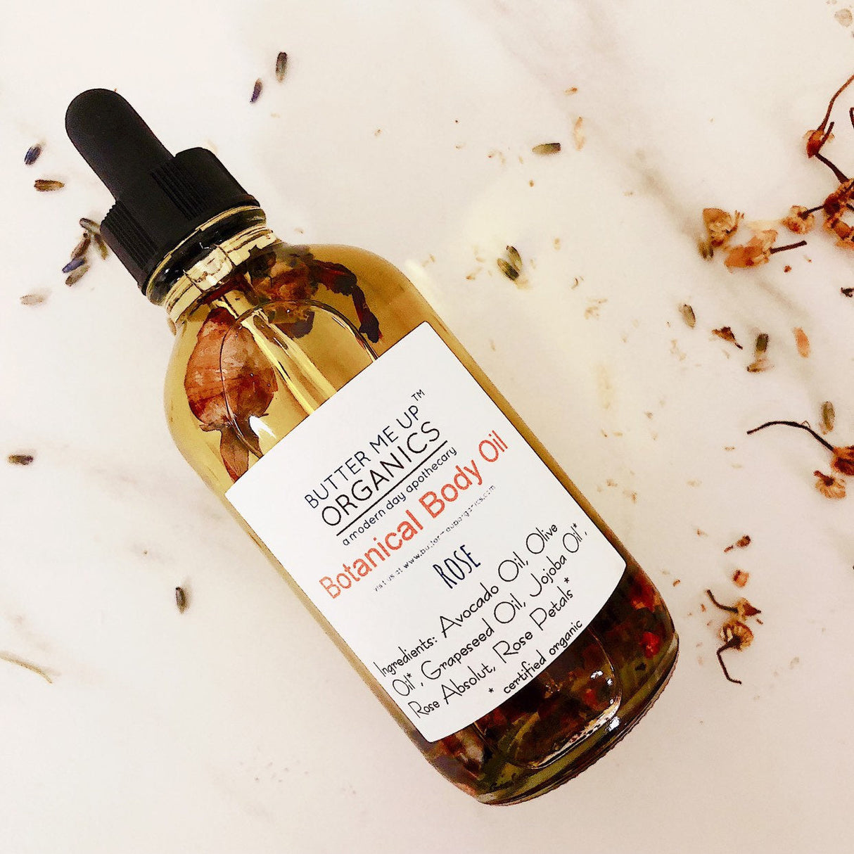 Botanical Body Oil -BOTANICAL COLLECTION - Organic Body Lotion Moisturizer From Butter Me Up Organics