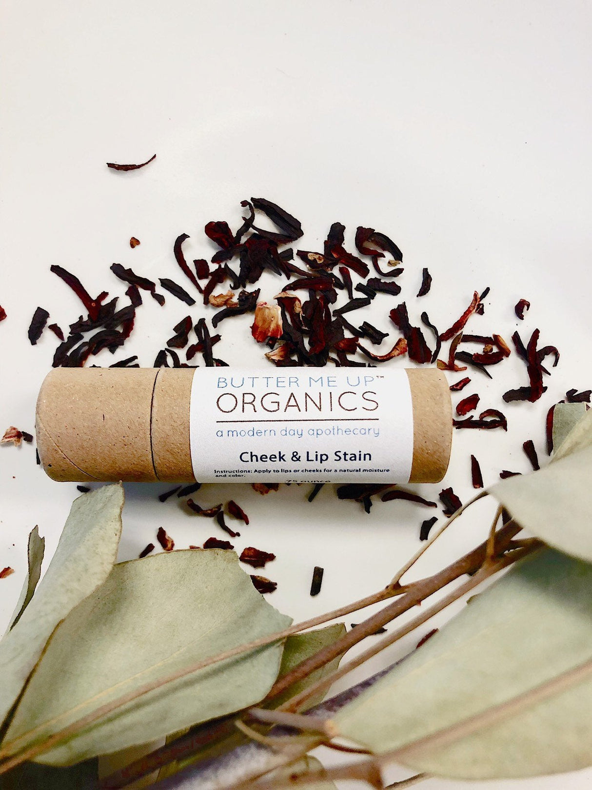 Organic Natural Cheek And Lip Stain / Lip Color / Organic Tinted Lip Balm / Lip Gloss from Butter Me Up Organics