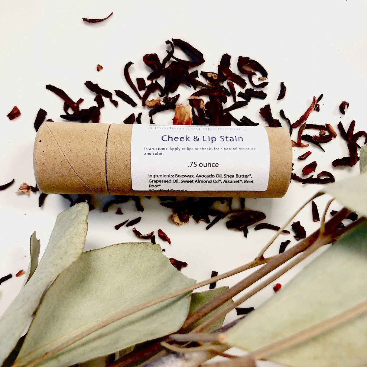 Organic Natural Cheek And Lip Stain / Lip Color / Organic Tinted Lip Balm / Lip Gloss from Butter Me Up Organics