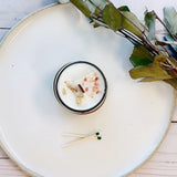 Space Clearing Candle/ Intention Candle / Organic Soy Candle / Candle with Crystals / Cleansing Candle from Butter Me Up Organics