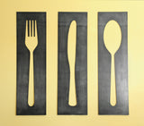 Fork Knife Spoon Wall Art Panel Set from Jubilee Trading Company