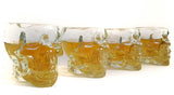Monkey and Heroes Extra Large Skull Shot Glasses Set of 4, Use Skull Head Cup For A Whiskey, Scoth and Vodka Shot Glass, 3 Ounces from The Wine Savant