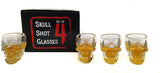 Monkey and Heroes Extra Large Skull Shot Glasses Set of 4, Use Skull Head Cup For A Whiskey, Scoth and Vodka Shot Glass, 3 Ounces from The Wine Savant