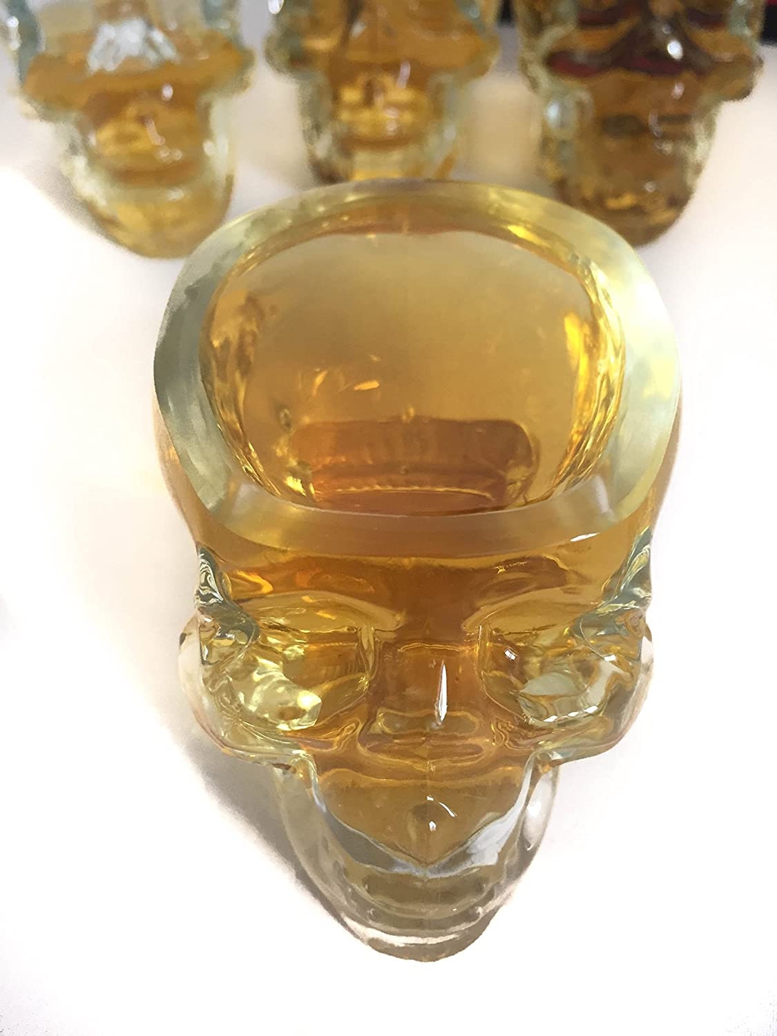 Monkey and Heroes Extra Large Skull Shot Glasses Set of 4, Use Skull Head Cup For A Whiskey, Scoth and Vodka Shot Glass, 3 Ounces from The Wine Savant