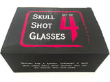 Monkey and Heroes Extra Large Skull Shot Glasses Set of 4, Use Skull Head Cup For A Whiskey, Scoth and Vodka Shot Glass, 3 Ounces from The Wine Savant