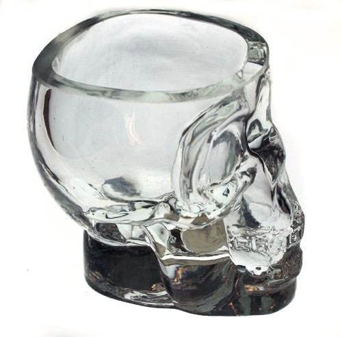 Monkey and Heroes Extra Large Skull Shot Glasses Set of 4, Use Skull Head Cup For A Whiskey, Scoth and Vodka Shot Glass, 3 Ounces from The Wine Savant