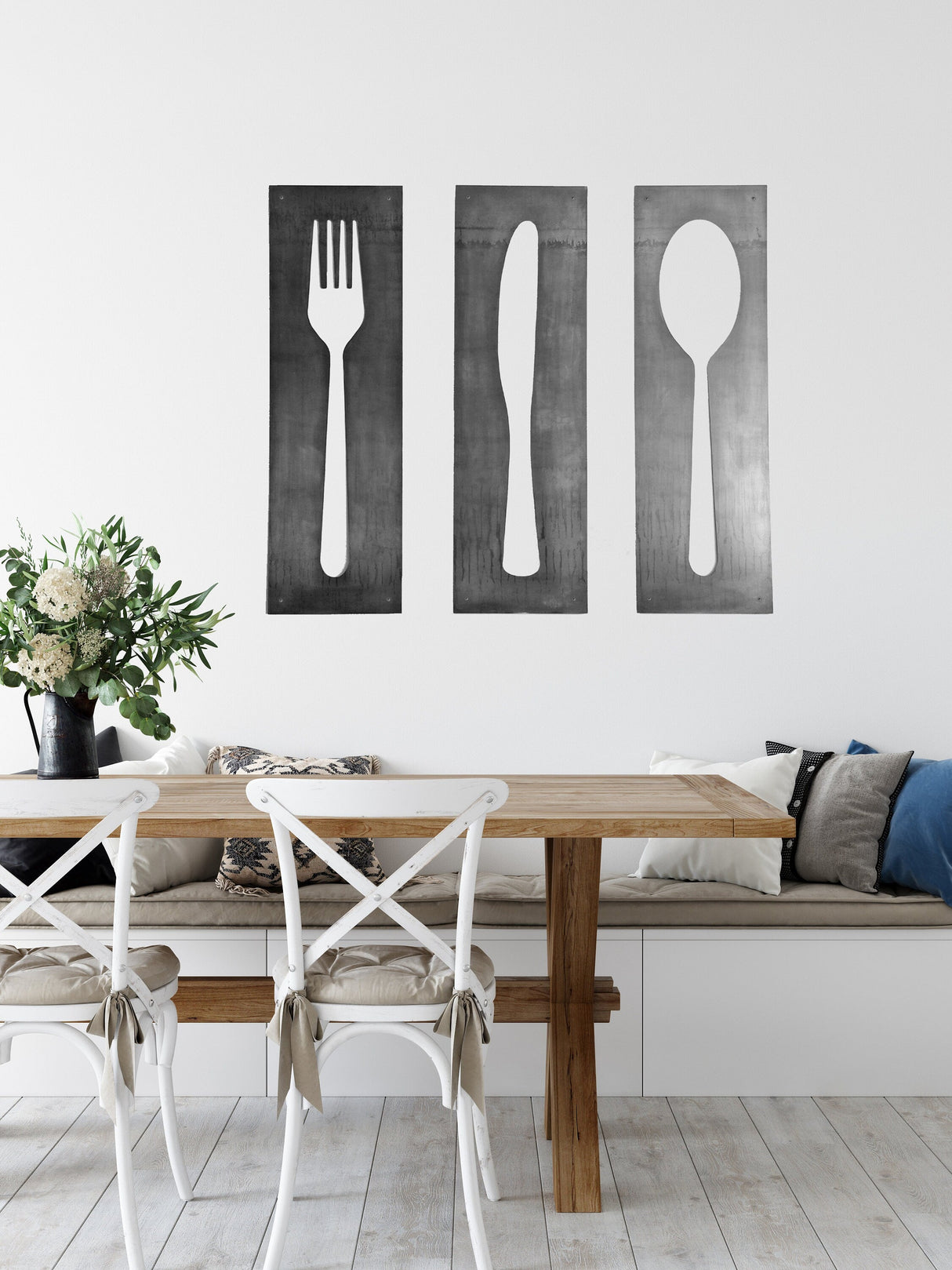 Fork Knife Spoon Wall Art Panel Set from Jubilee Trading Company