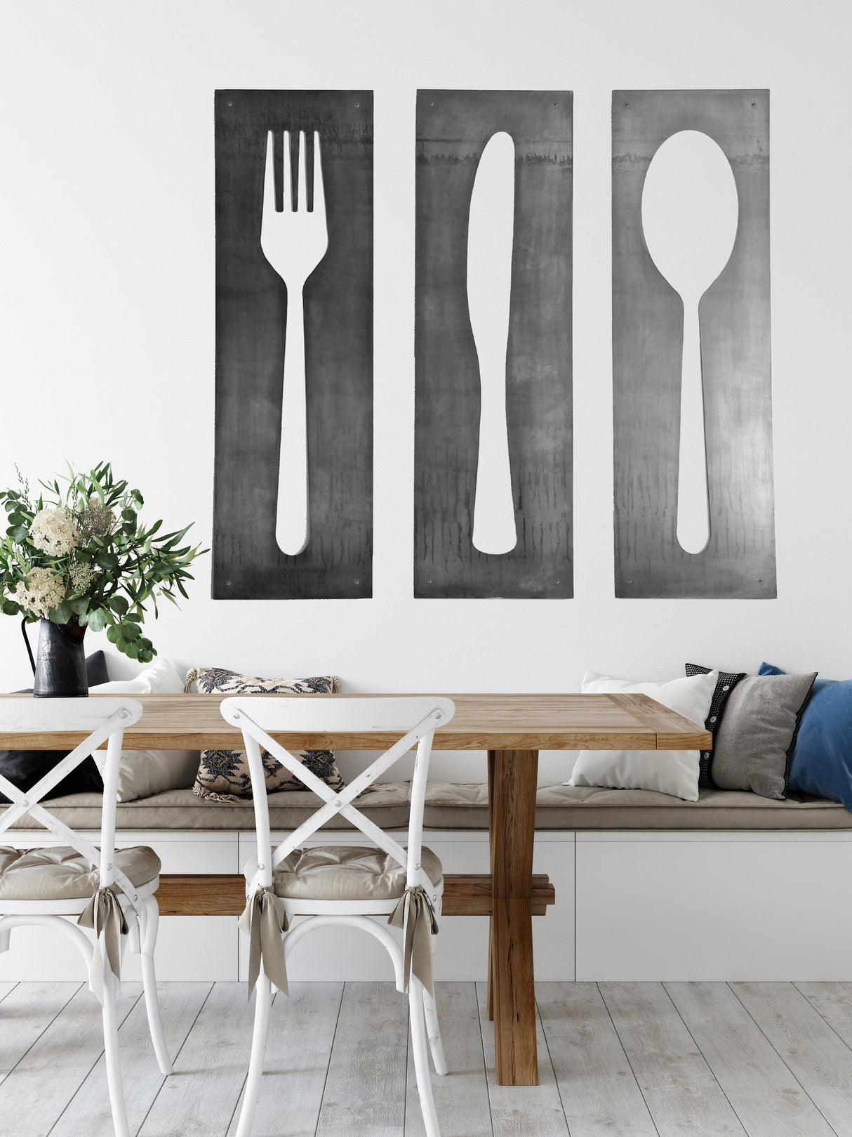 Fork Knife Spoon Wall Art Panel Set from Jubilee Trading Company