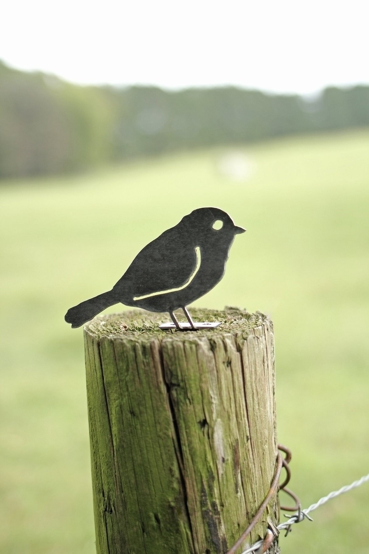 Metal Bird Statue - Chickadee from Jubilee Trading Company