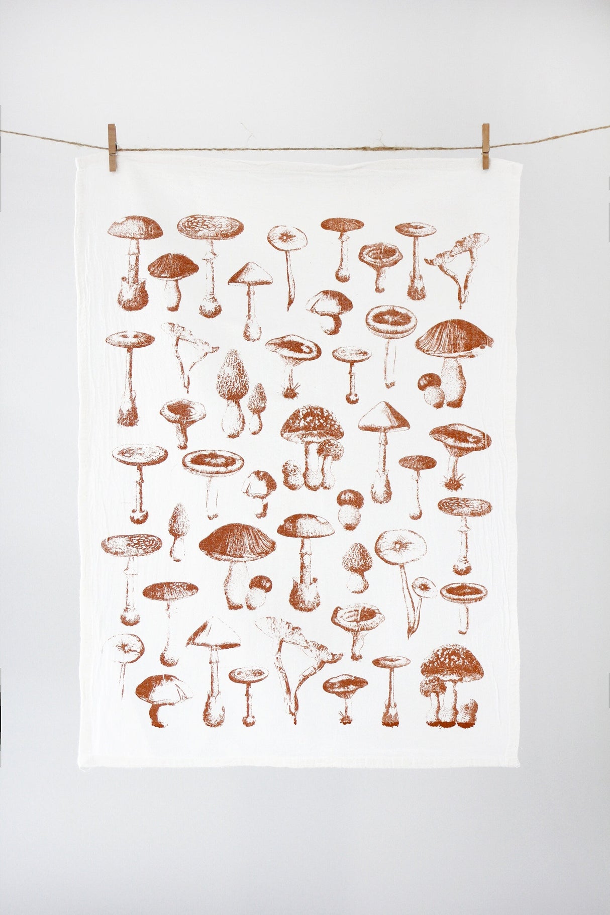 Mushroom Pattern Tea Towel From Jubilee Trading Company