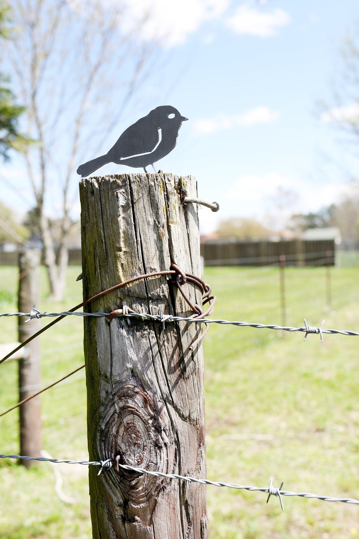 Metal Bird Statue - Chickadee from Jubilee Trading Company