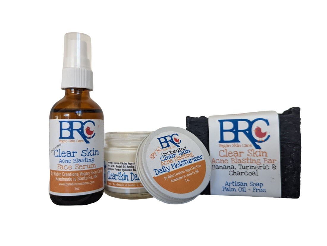 Clear Skin Essential Healing Facial Bundle with Free Healing Cleansing Bar from By Robin Creations