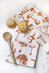 Mushroom Pattern Tea Towel From Jubilee Trading Company