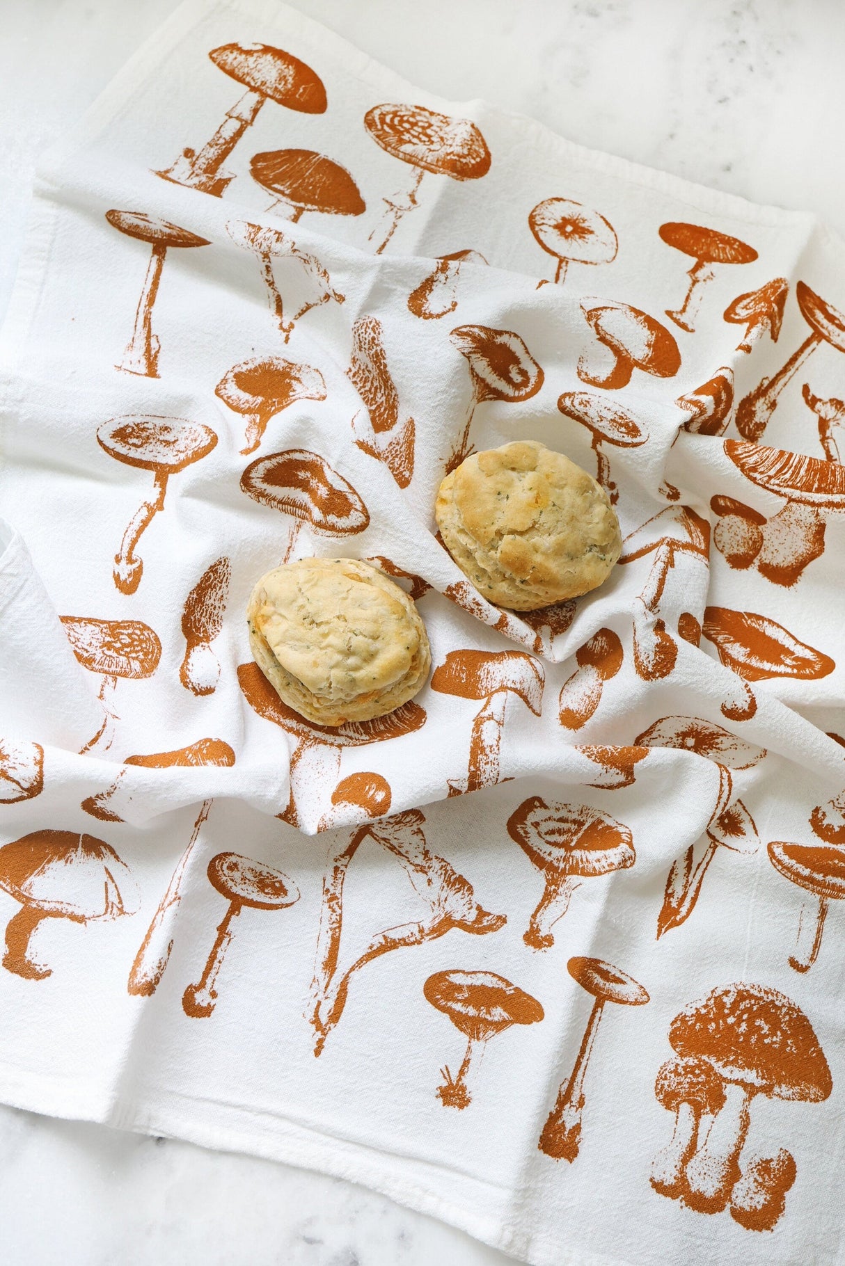 Mushroom Pattern Tea Towel From Jubilee Trading Company