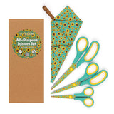 Special Gift Box Soft Grip Sunflowers Scissors Set - 3 Sizes - Handmade Fabric Case - All-Purpose Crafts, Office & School - Stainless Steel from Reed Leather
