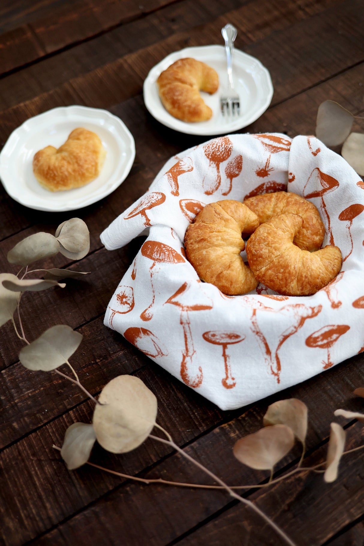 Mushroom Pattern Tea Towel From Jubilee Trading Company