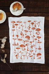 Mushroom Pattern Tea Towel From Jubilee Trading Company