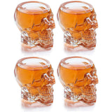 Monkey and Heroes Extra Large Skull Shot Glasses Set of 4, Use Skull Head Cup For A Whiskey, Scoth and Vodka Shot Glass, 3 Ounces from The Wine Savant