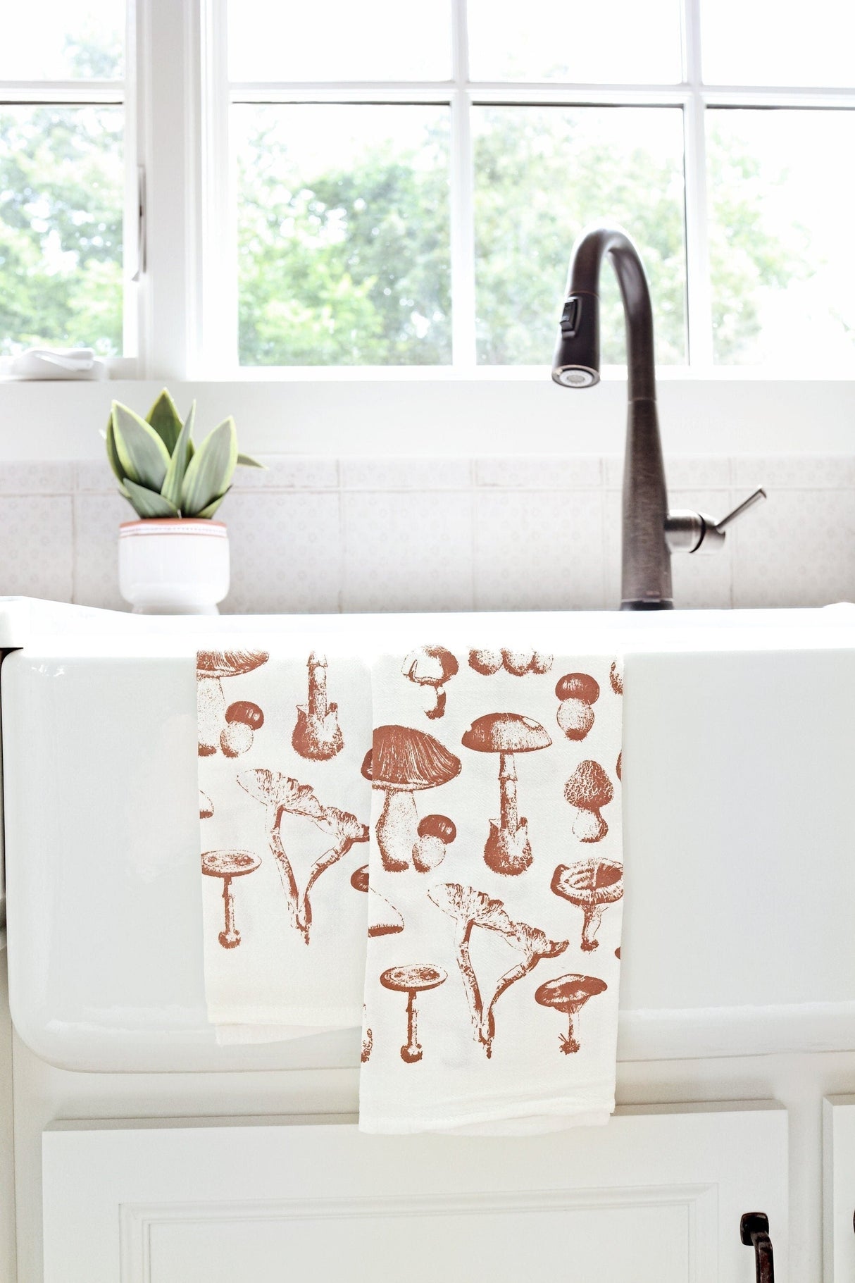 Mushroom Pattern Tea Towel From Jubilee Trading Company
