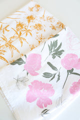 Peony Tea Towel from Jubilee Trading Company