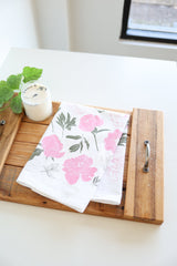 Peony Tea Towel from Jubilee Trading Company