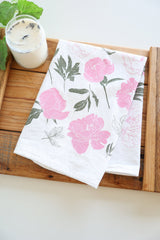 Peony Tea Towel from Jubilee Trading Company