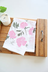 Peony Tea Towel from Jubilee Trading Company