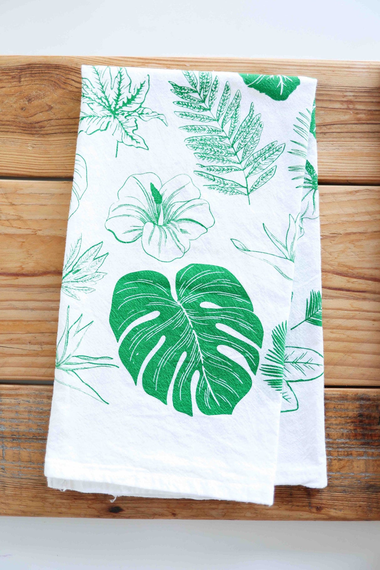 Tropical Leaves Tea Towel from Jubilee Trading Company